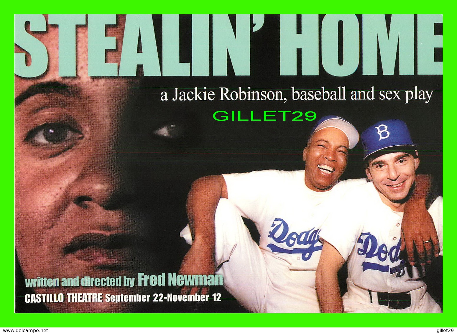 AFFICHE DE CINÉMA - " STEALIN'HOME " - FILM DE FRED NEWMAN - A JACKIE ROBINSON, BASEBALL & SEX PLAY - - Affiches Sur Carte