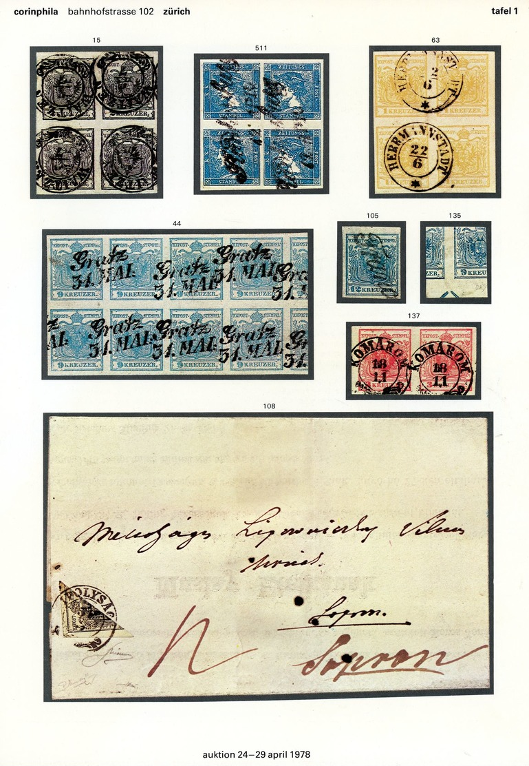 60. Corinphila Briefmarken Auktion 1978 Abbildungsteil Integriert (eingebunden) - Auktionskataloge