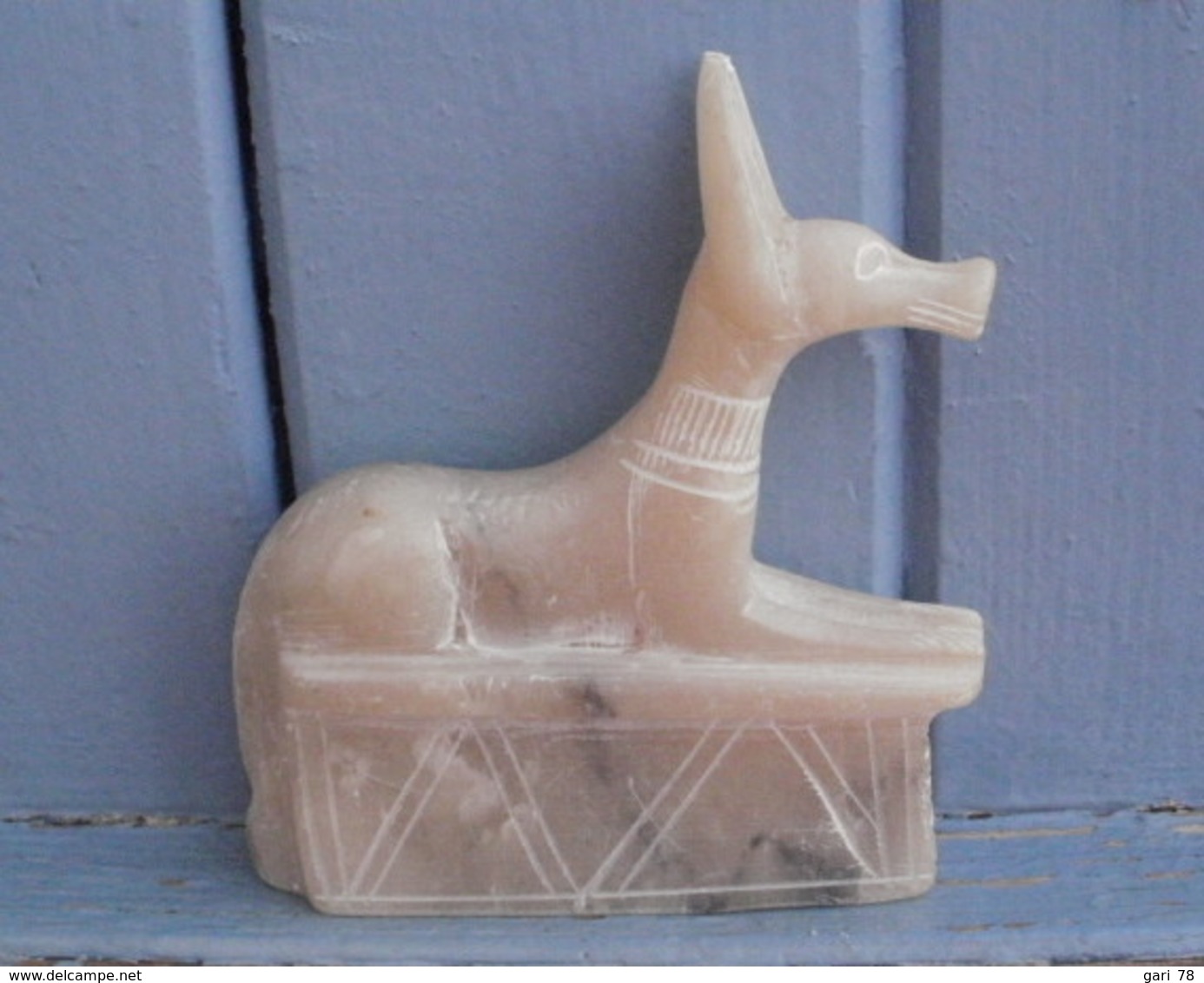 Statuette Egyptienne ANUBIS En Pierre (marbre ?) - Autres & Non Classés