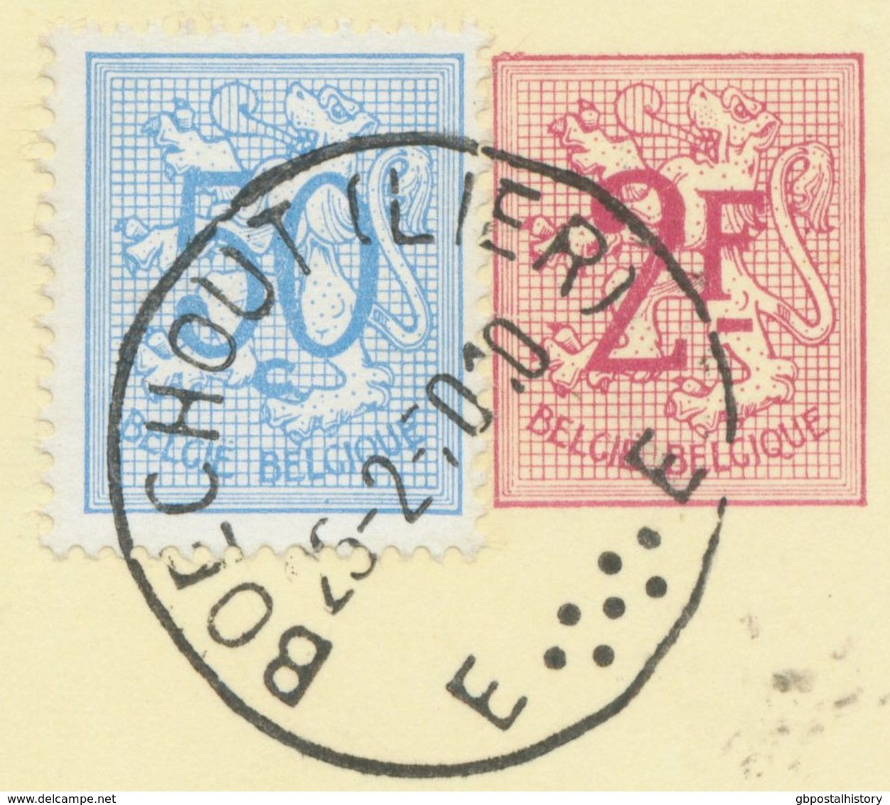 BELGIUM BOECHOUT (LIER) E 1970 Postal Stationery 2 F + 0,50 F, PUBLIBEL 2237 V. VARIETY See Outer Frame Line At Left Top - Varietà/Curiosità