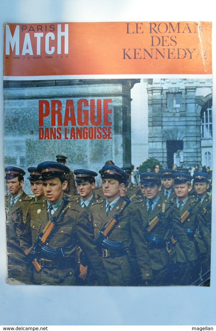 Paris Match N° 1004 Du 3 Août 1968 - Printemps De Prague - Le Roman Des Kennedy : 2ème Partie - General Issues