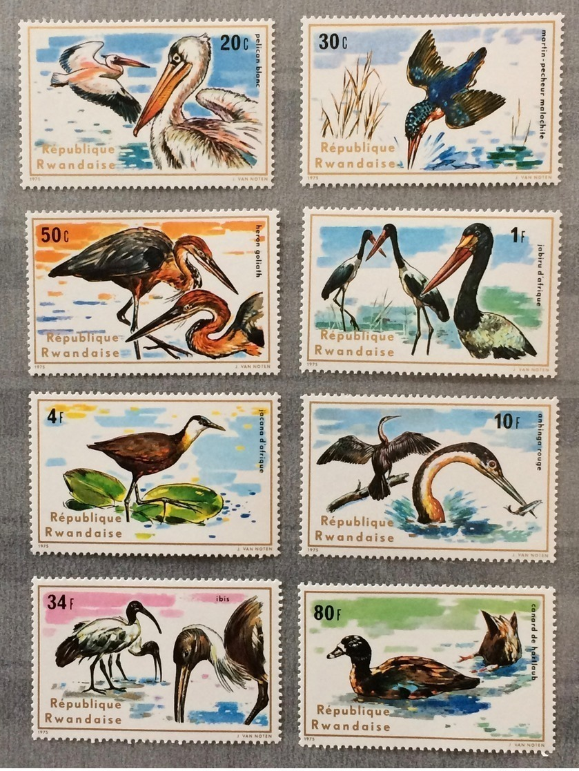 Rwanda 1975; Fauna, Birds; MNH** VF; CV 14 Euro!! - Colecciones & Series