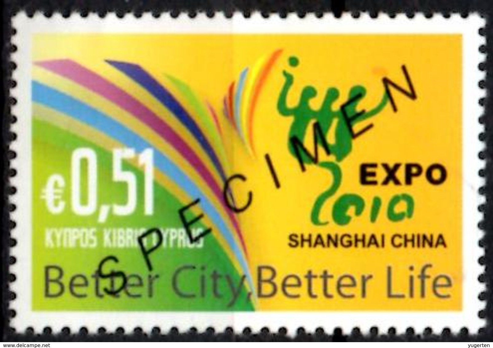 CYPRUS 2004 - 1v - SPECIMEN MUESTRA MUSTER - SHANGHAI EXPO 2010 - China - Universal Expo - 2010 – Shanghai (Chine)