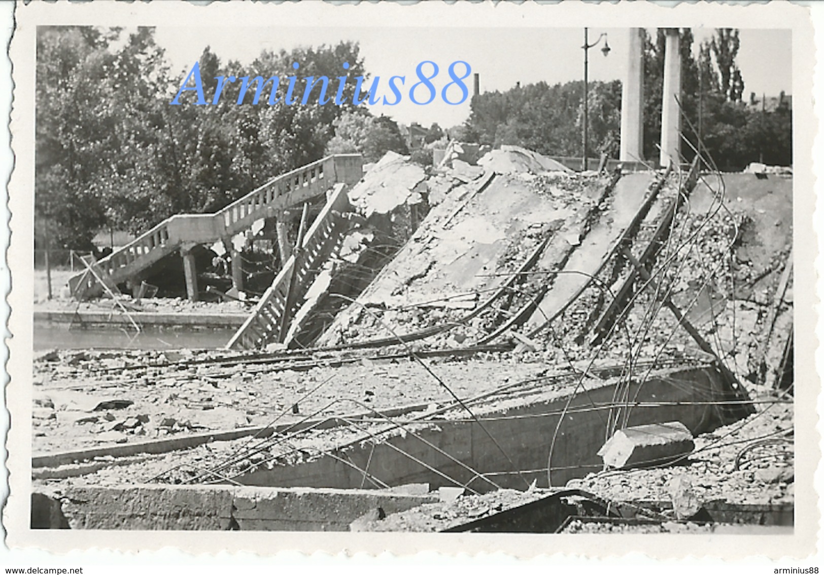 Campagne De France 1940 - Reims - Le Pont De Vesle Détruit - Wehrmacht - Westfeldzug - War, Military