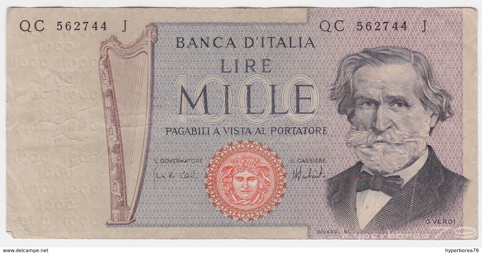 Italy P 101 D - 1000 1.000 Lire 5.8.1975 - Fine+ - 1000 Lire