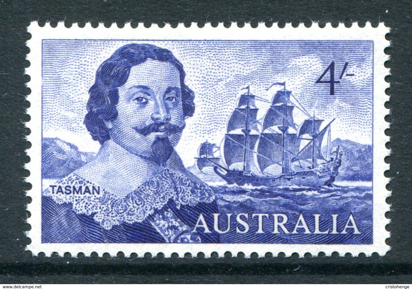 Australia 1963-65 Navigators - 4/- Tasman LHM (SG 355) - Mint Stamps