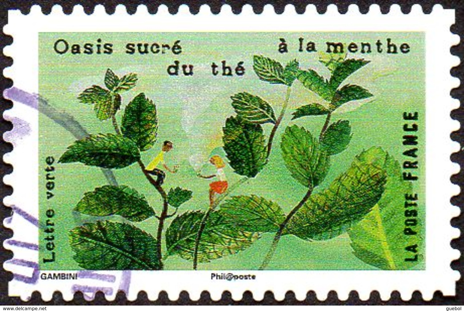 Oblitération Cachet à Date Sur Autoadhésif De France N° 1297 - Le Goût - Oasis Sucré Du Thé à La Menthe - Other & Unclassified