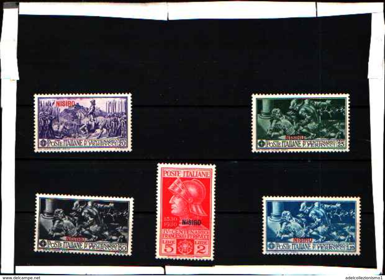 5675BIS )  EGEO-NISIRO-4º Centenario Della Morte Di Francesco Ferrucci - 20 Ottobre 1930 -SERIE MNH** - Egeo (Nisiro)