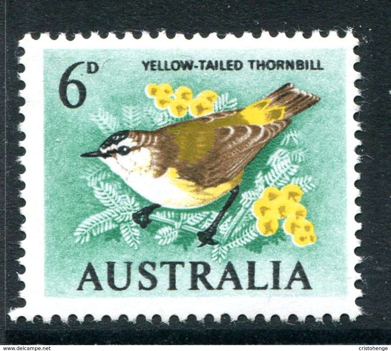 Australia 1964-65 Birds - 6d Yellow-tailed Thornbill MNH (SG 363) - Mint Stamps