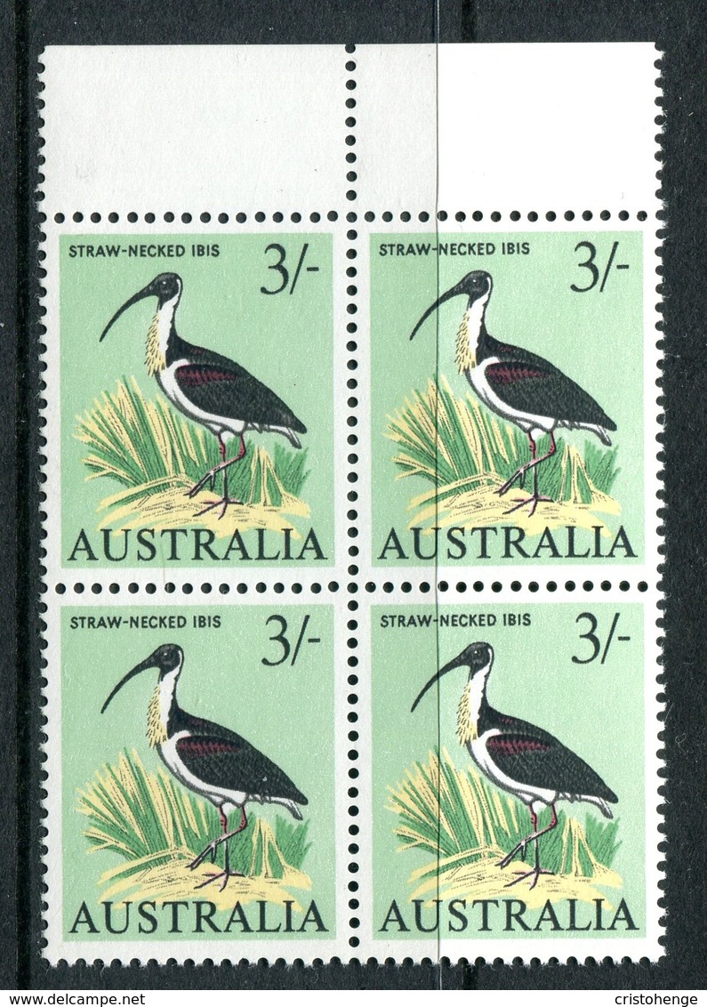 Australia 1964-65 Birds - 3/- Ibis - Block Of 4 MNH (SG 369) - Mint Stamps