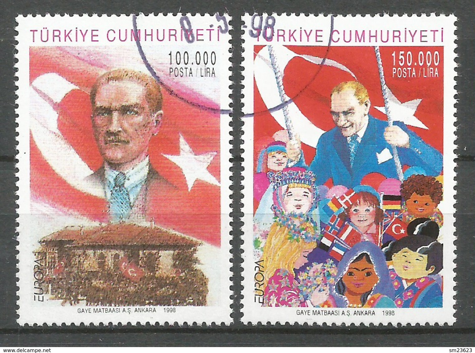 Türkei  1998  Mi.Nr. 3148 / 3149 , EUROPA CEPT - Nationale Feste Und Feiertage - Gestempelt / Fine Used / (o) - 1998