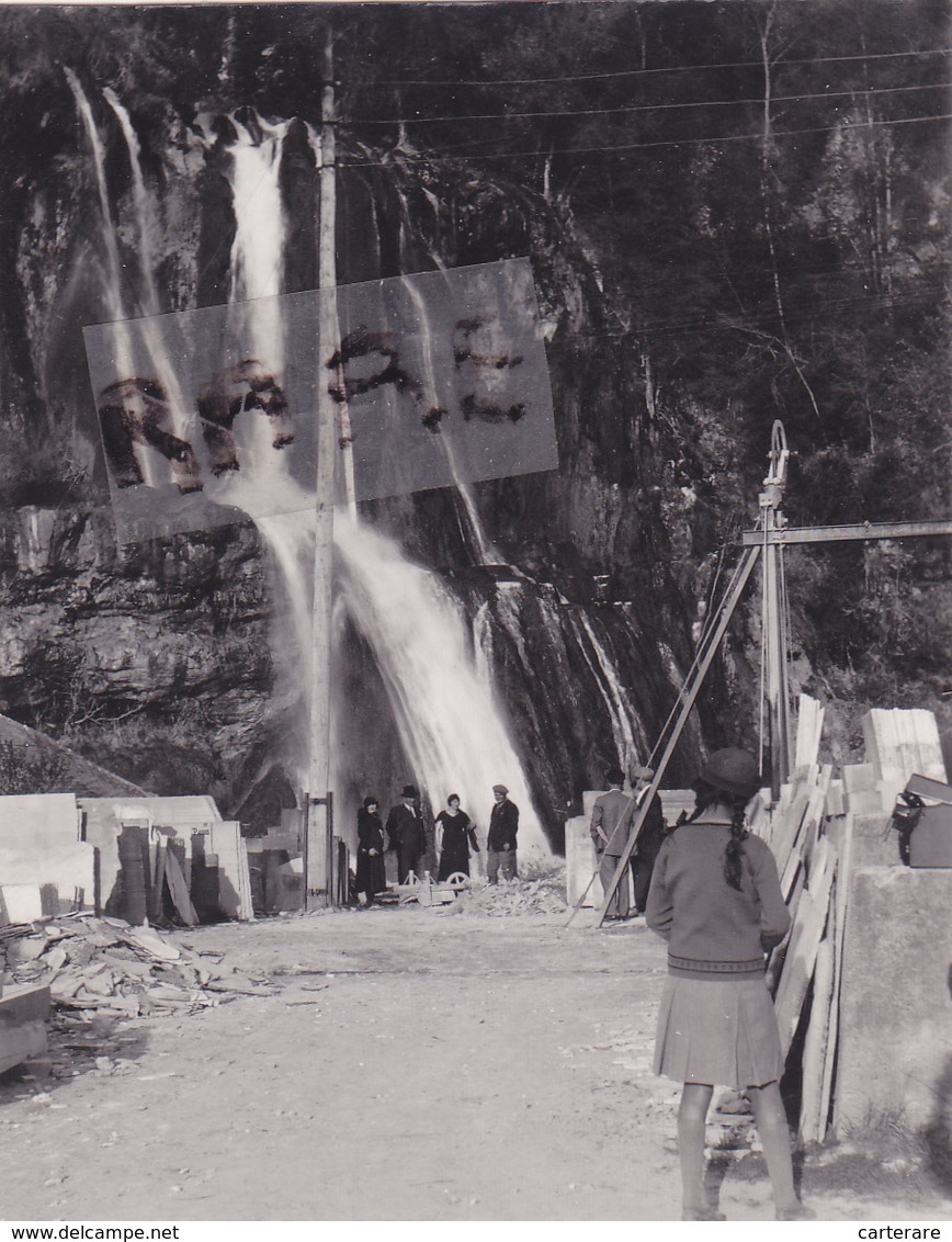 PHOTO ANCIENNE,01,AIN,CASCADE,GLANDIEU,SCIERIE DE MARBRE,METIER,1932,RARE - Lieux