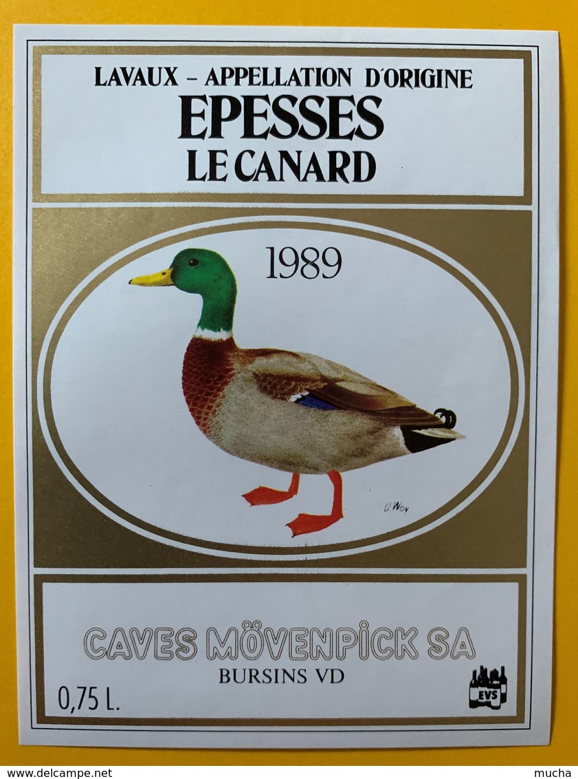 10905 - Epesses Le Canard 1989 Suisse Caves Mövenpick - Autres & Non Classés