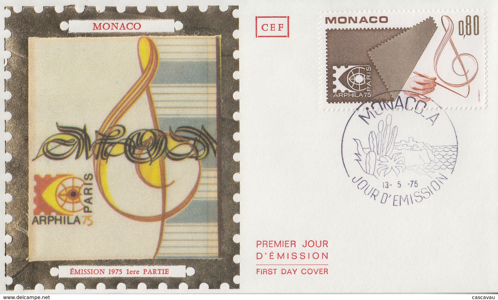 Enveloppe  FDC  1er  Jour   MONACO    Exposition  Philatélique   ARPHILA   1975 - Esposizioni Filateliche