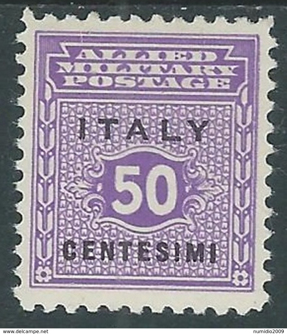 1943 OCCUPAZIONE ANGLO AMERICANA SICILIA 50 CENT MH * - RA10-5 - Anglo-american Occ.: Sicily