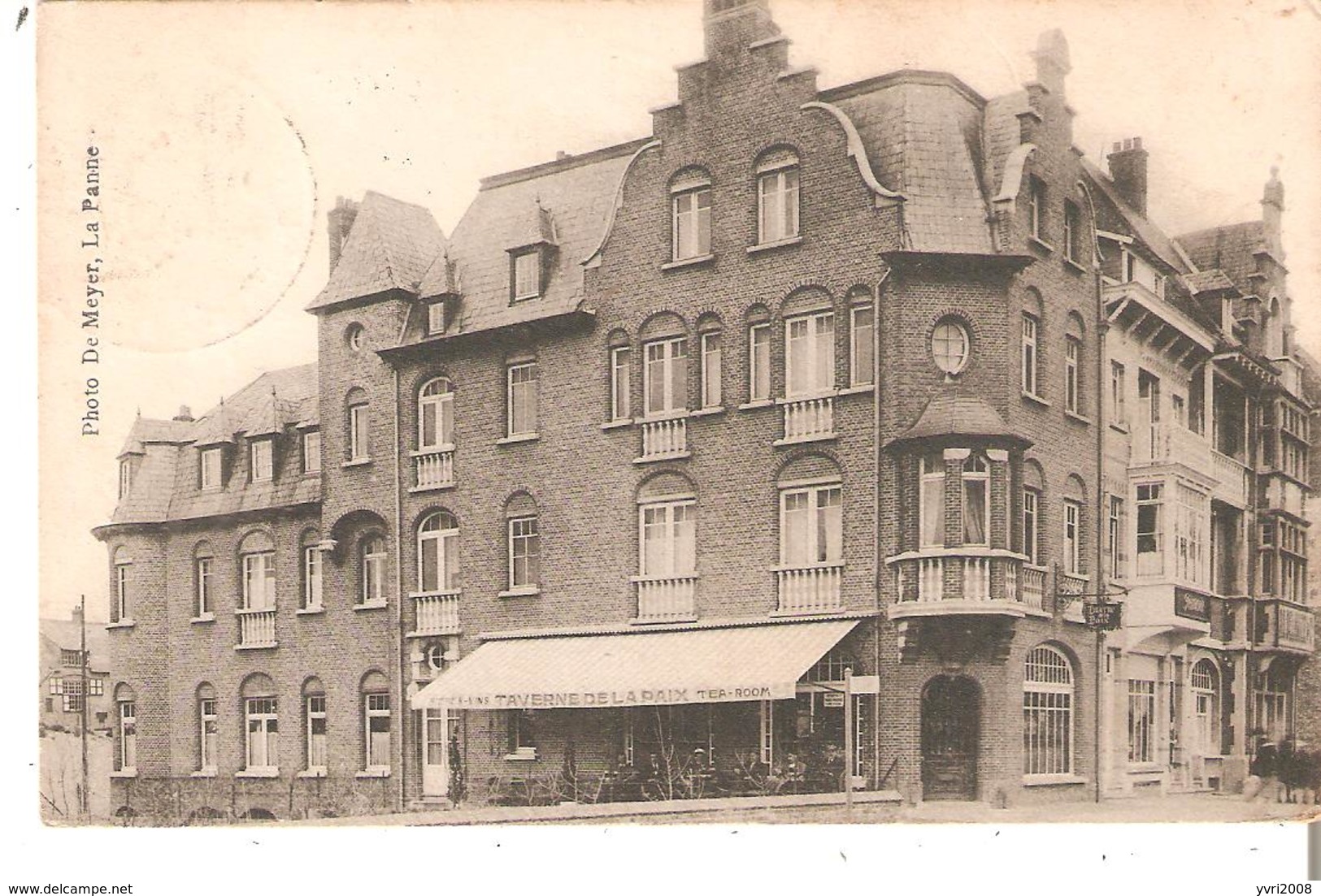 CP. DE PANNE - "Taverne De La Paix" Photo De Meyer PANNE 19/6/1924 Hffe T TTx. 10c. - De Panne