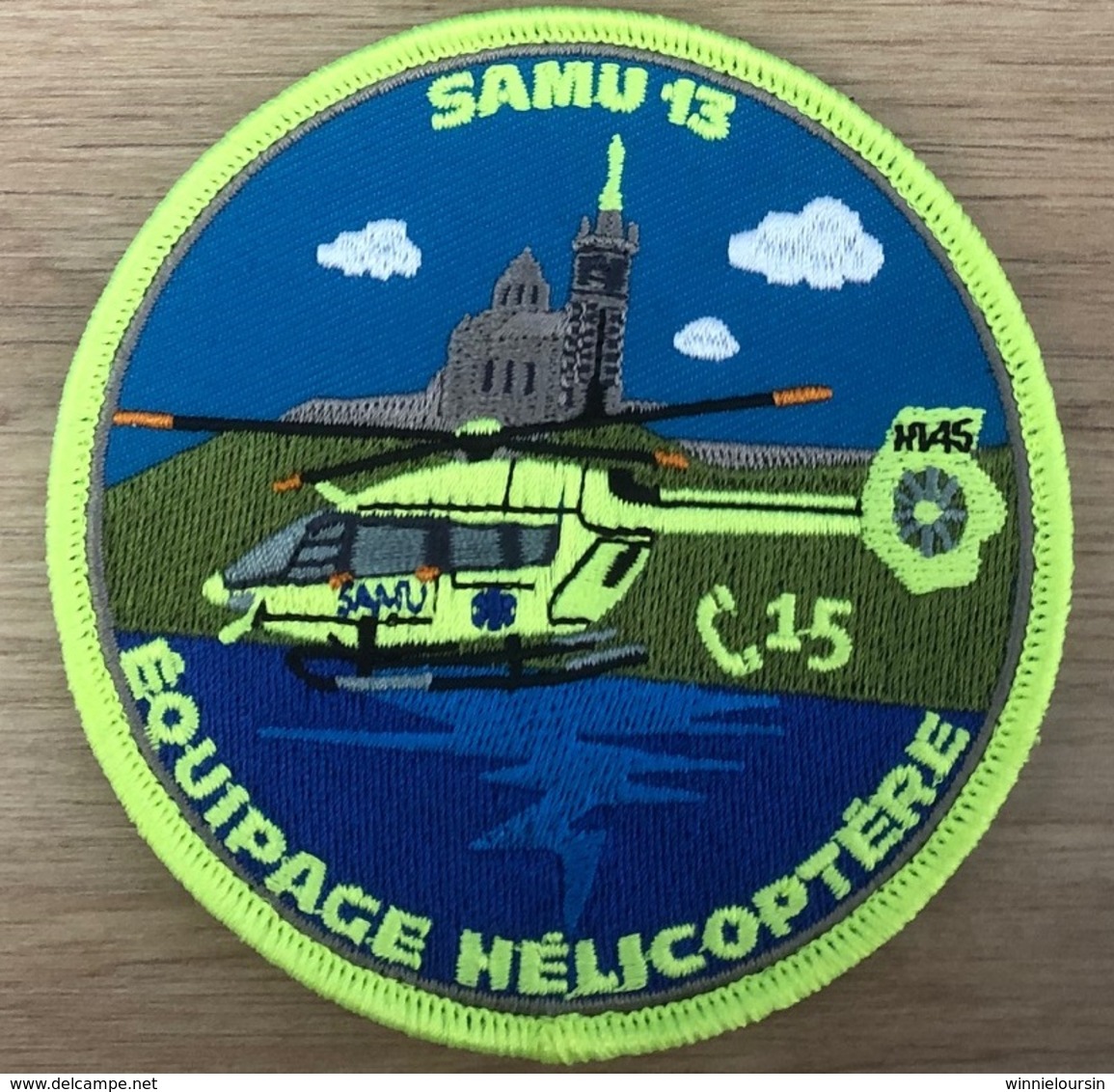 ECUSSON SAMU 13  EQUIPAGE HELICO  TYPE 1 - Blazoenen (textiel)