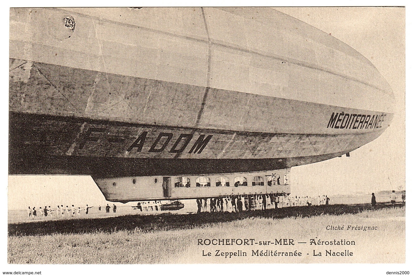 ROCHEFORT SUR MER (17) - Aérostation - Le Zeppelin Méditérranée - La Nacelle - Ed. Cliché Frézignac - Dirigeables