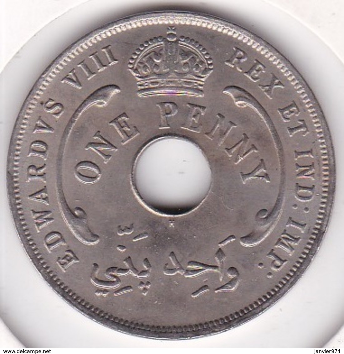 British West Africa 1 Penny 1936 H. Edward VIII. Sup/ XF. KM# 16 - Autres – Afrique