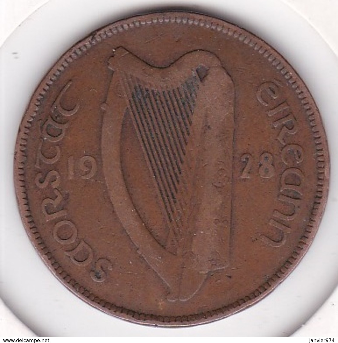 Irlande 1 Pingin 1928, En Bronze, KM# 3 - Ierland