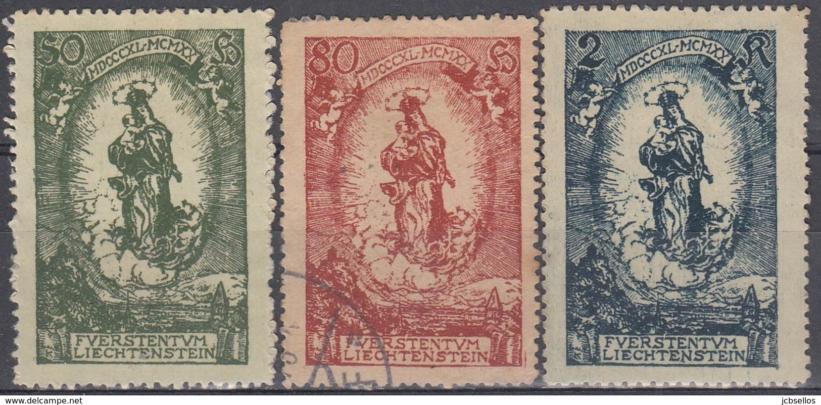 LIECHTENSTEIN 1920 Nº 40/42 USADO - Usados