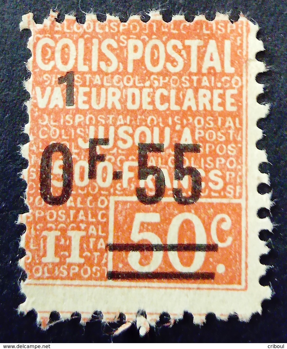 France 1926 Colis Postaux Valeur Déclarée Surchargé Overprinted Yvert 59 (*) MNG - Neufs