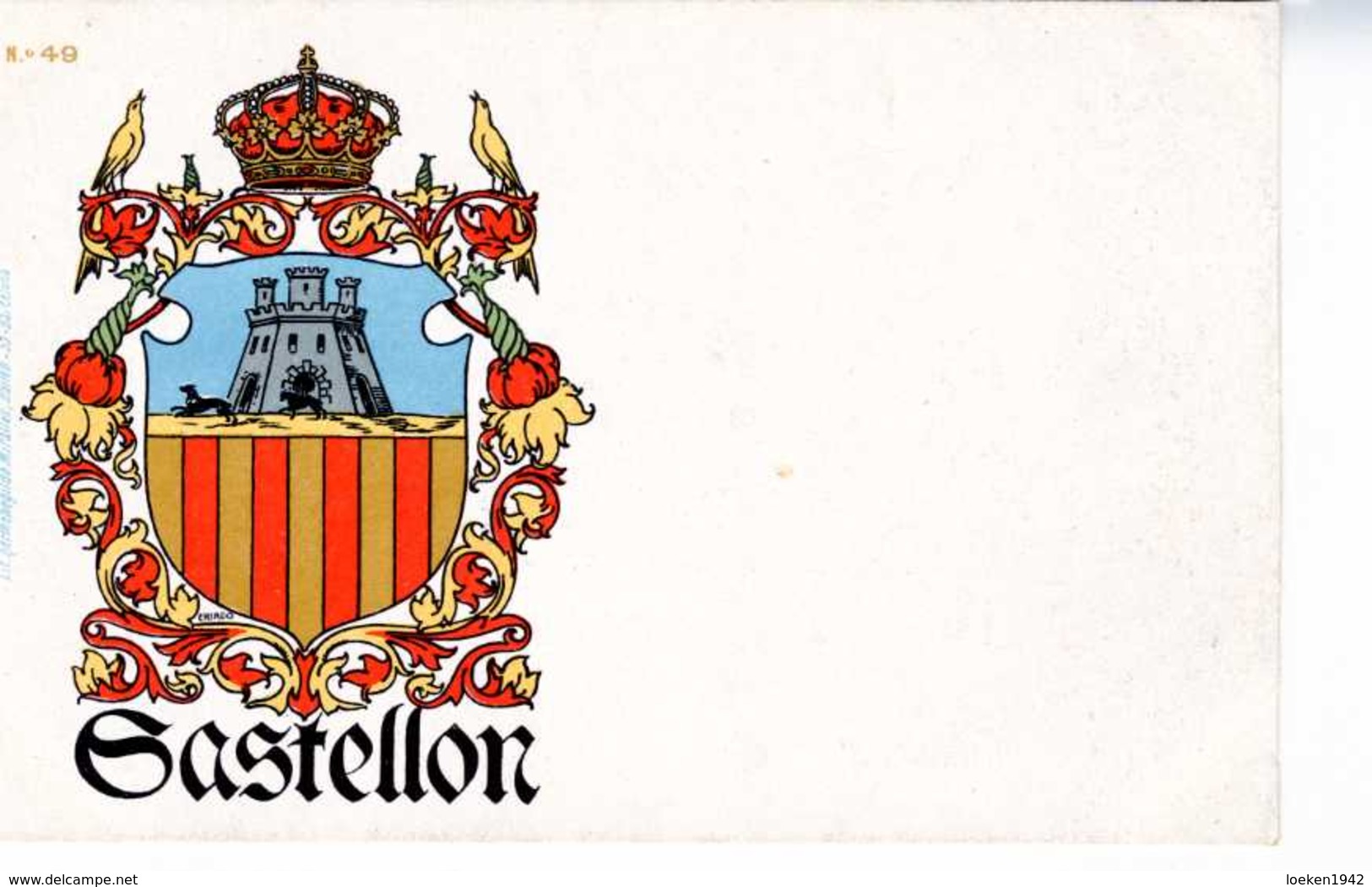 TARJETA ESCUDO HERALDICO CASTELLON    TC 130 - Castellón