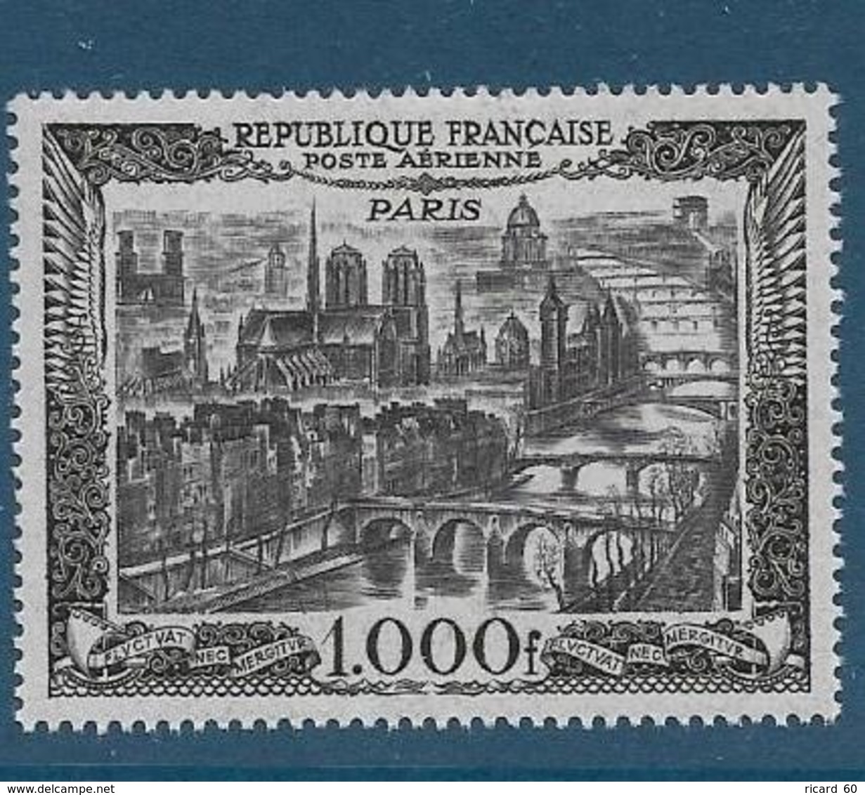 Timbre Neuf* France, N°29 Yt, Poste Aérienne, Vue De Paris, Notre Dame De Paris, Charnière - 1927-1959 Mint/hinged