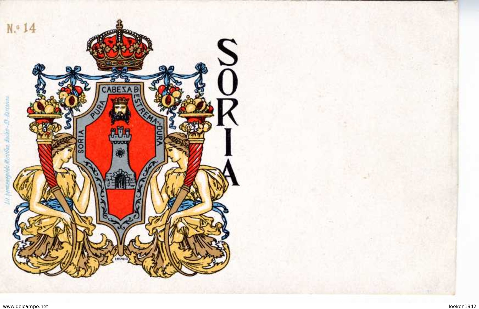 TARJETA ESCUDO HERALDICO SORIA       TC 133 - Soria