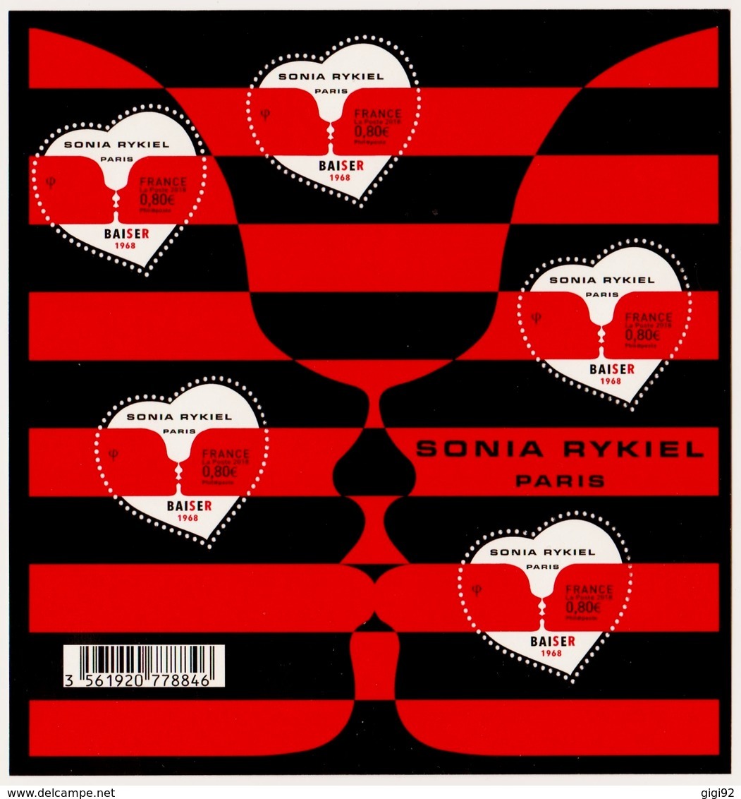 2018  Feuillet  N° 141  "Coeur Sonia Rykiel"  Neuf** - Neufs