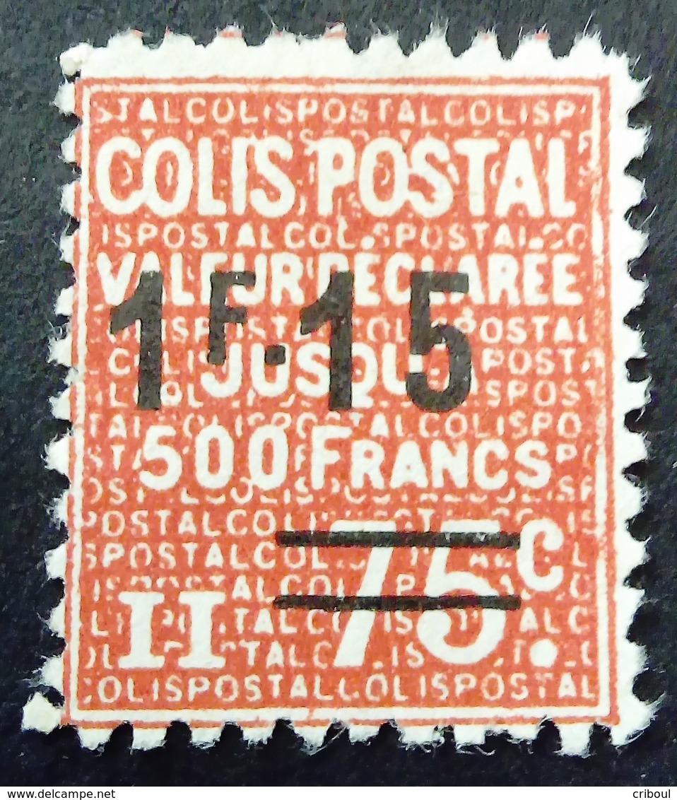 France 1938 Colis Postaux Valeur Déclarée Surchargé Overprinted Yvert 150 (*) MNG - Ungebraucht