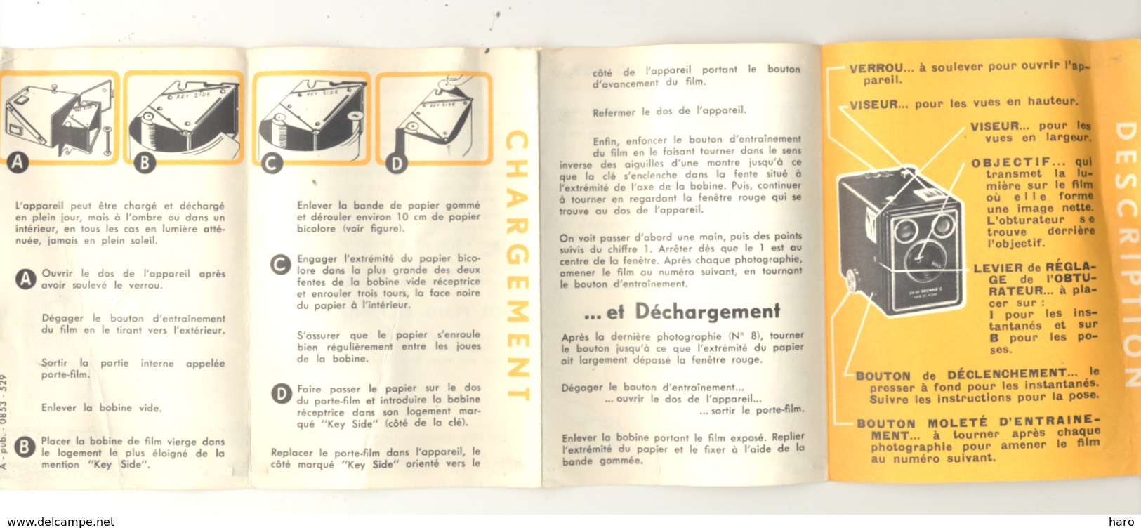 Instructions Pour L'emploi De L'appareil Photo KODAK " Brownie " SIX-20 Modèle C (fr81) - Andere & Zonder Classificatie