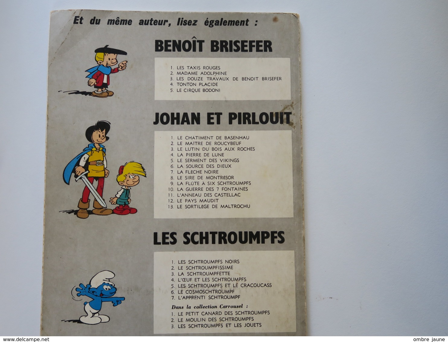 BD - JOHAN ET PIRLOUIT - La Source Des Dieux - Par Peyo - Broché Total -dupuis - Johan Et Pirlouit