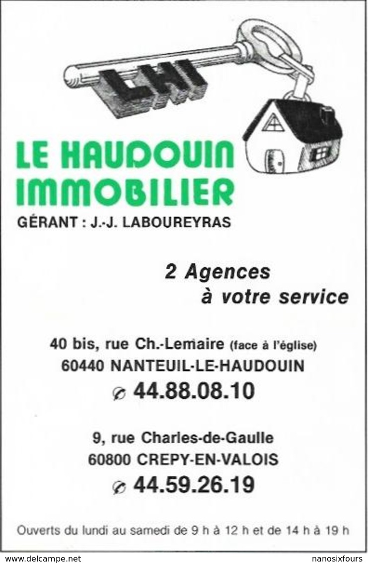 PLAN DE POCHE. D 60   NANTEUIL LE HOUDOUIN AVEC PUB - Other Plans