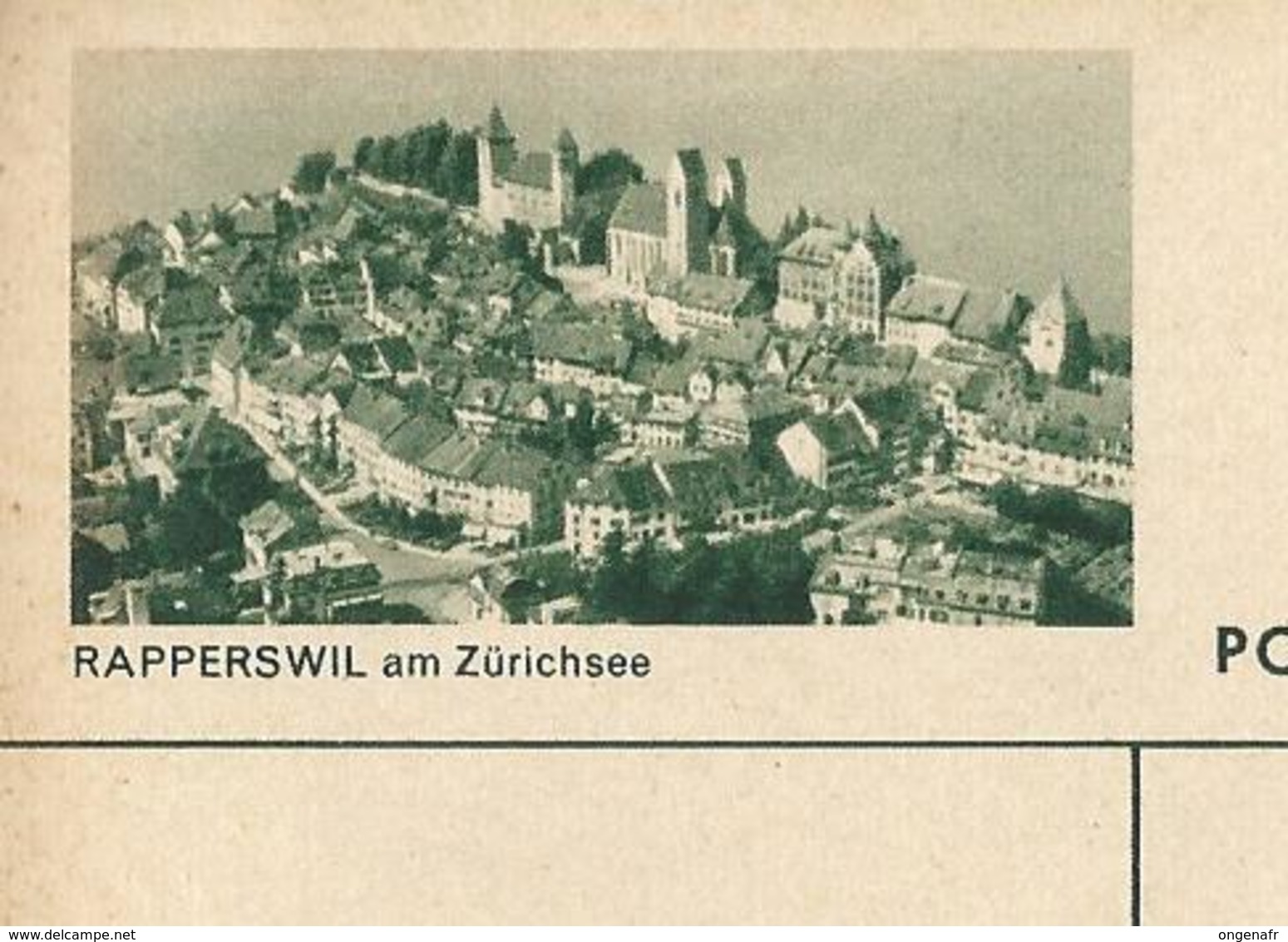 Carte Illustrée Neuve N° 182 -  0296 E  RAPPERSWIL Am Zürichsee  (Zumstein 2009) - Entiers Postaux