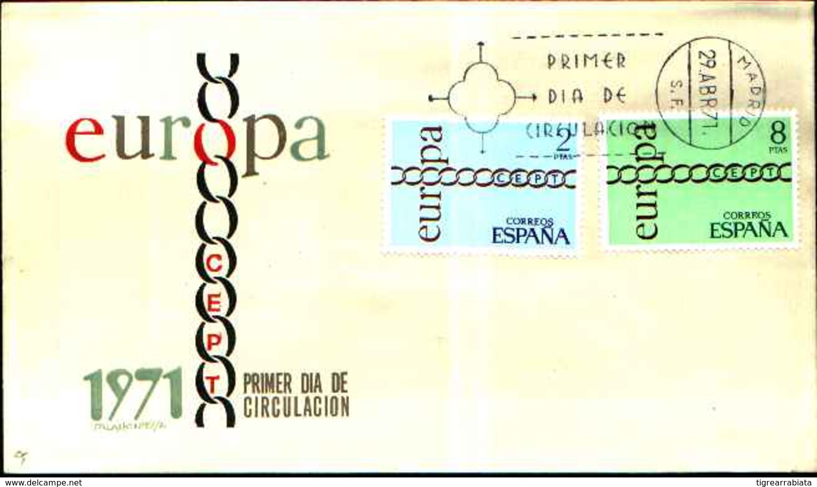 12045a)F.D.C.   Europa- Cept Primer Dia De Circulacion 29-4-71 - Storia Postale