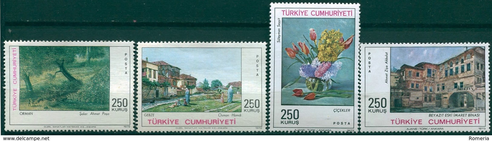 Turquie - 1972 Et 1973 - Yt 2026/2027 - 2052/2053 - Tableaux Divers - ** - Ungebraucht