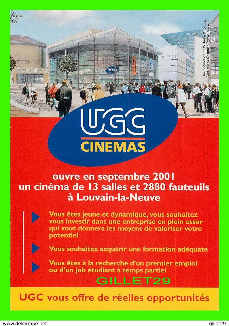 ADVERTISING, PUBLICITÉ - UGG CINEMAS, 2001 OUVERTURE À LOUVAIN-LA-NEUVE - - Publicité