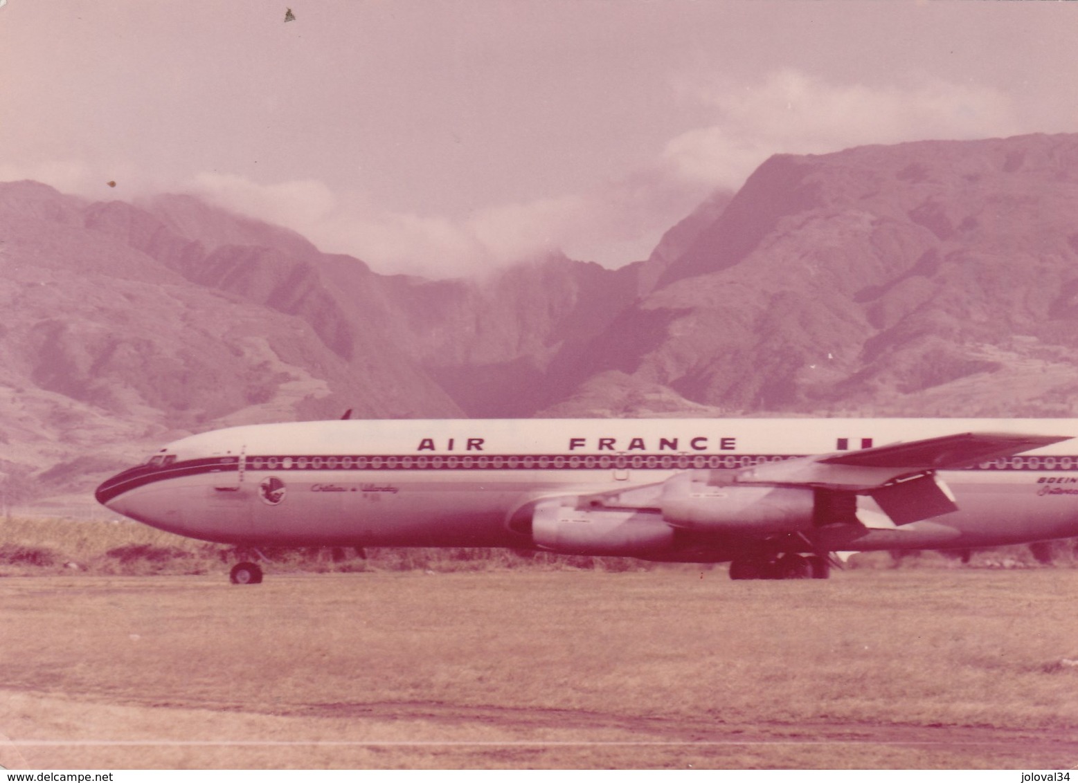 Yvert PA 61 Mystère 20 Cachet 1 ère Liaison Air France Par Boeing 707 St Denis Réunion Paris 8/8/1967 Sur Carte Avion 1 - Luftpost