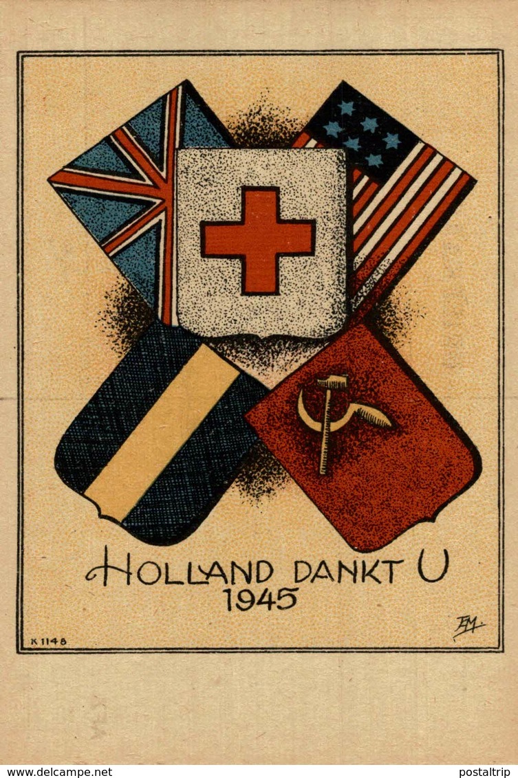 HOLLAND DANKT U  HERDENKINGS ETSEN 1940 1945 - Guerra 1939-45