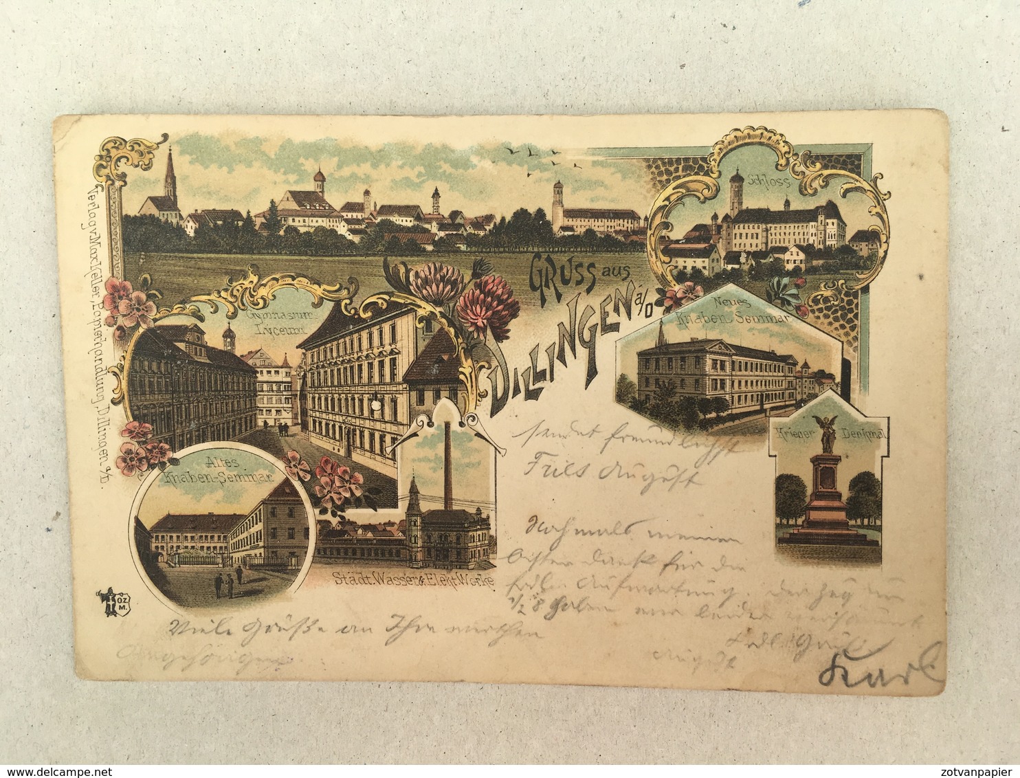 DILLINGEN A/D - LITHO M. KELLER 1899 - Dillingen