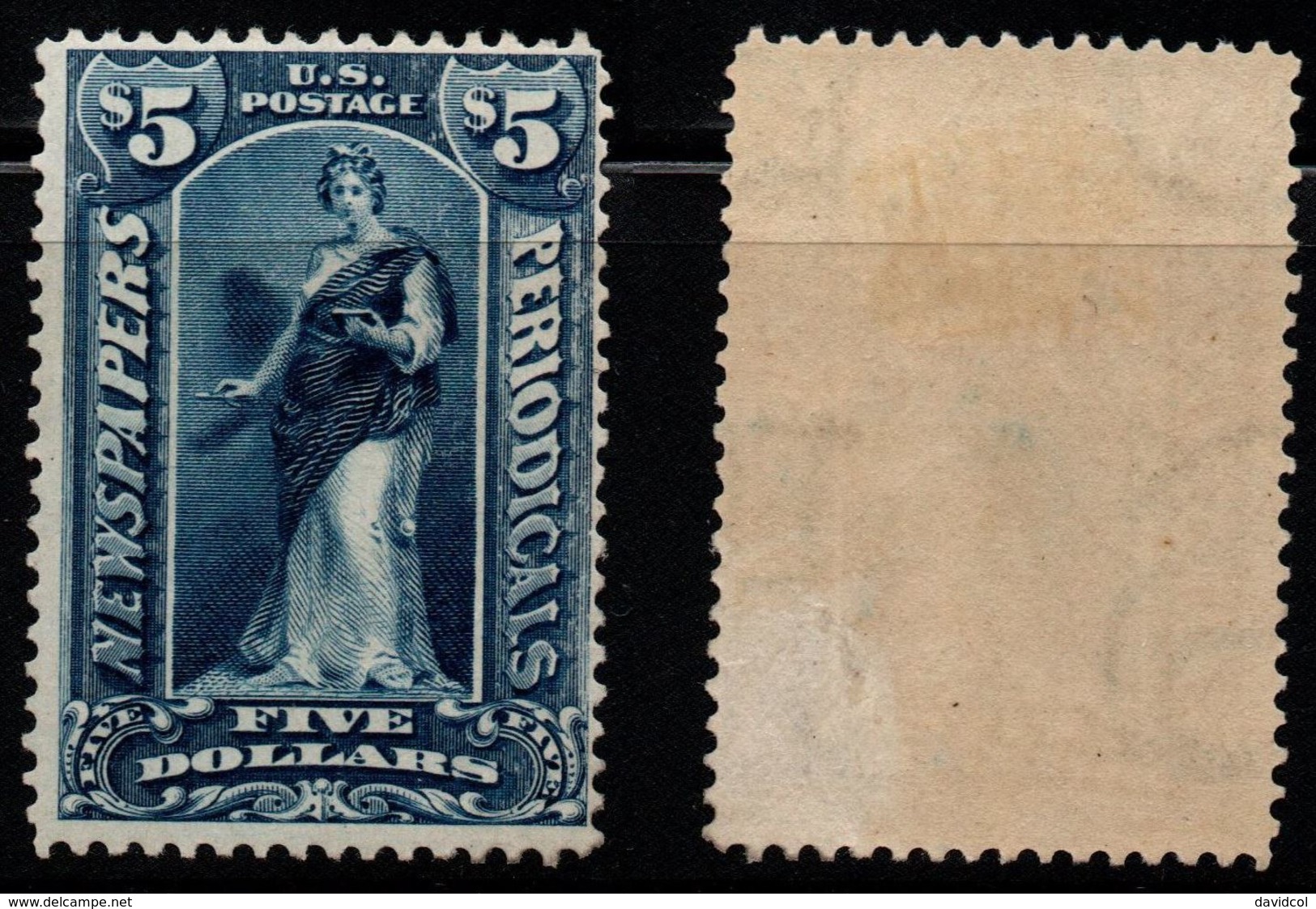 Q915. USA - 1895. SC#: PR109. MH - $5  -  PERIODICAL - NEWSPAPERS STAMP .  SCV:$ 1750.00 ++ - Newspaper & Periodical