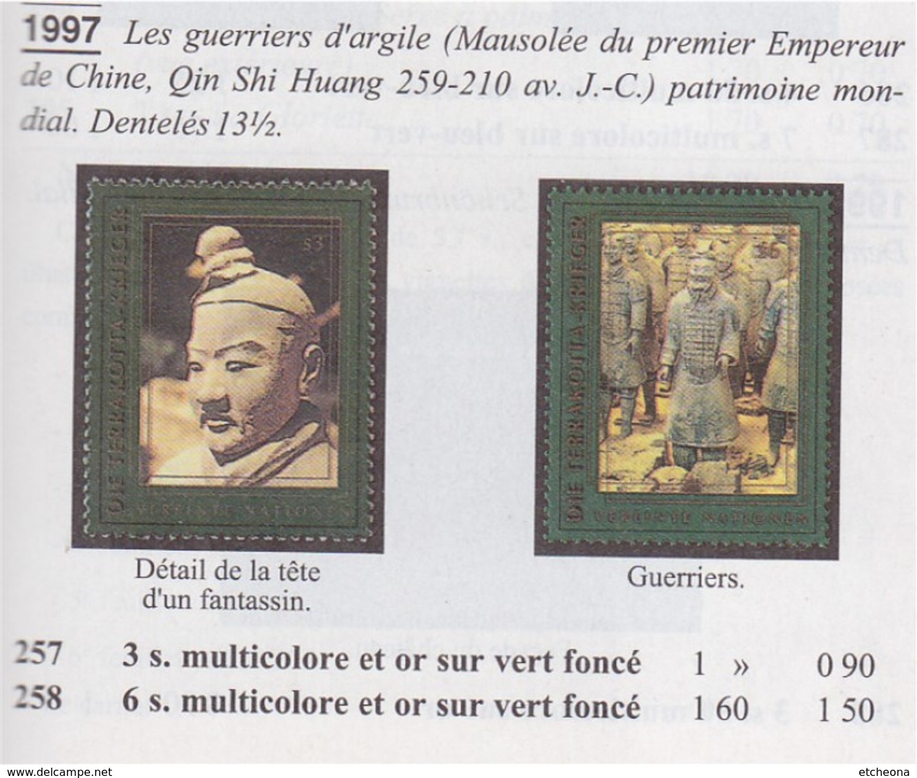 = Carnet Les Guerriers D'Argile Mausolée Premier Empereur De Chine C259 état Neuf, Nations Unies Vienne - Postzegelboekjes