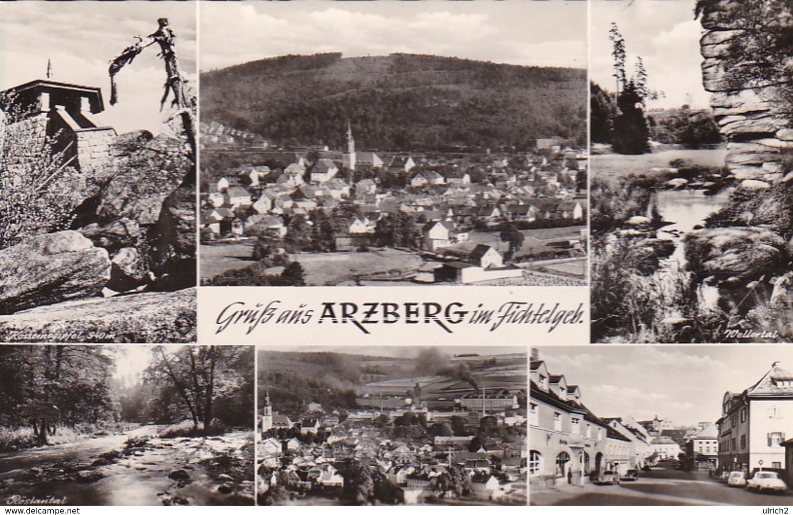 AK Gruß Aus Arzberg Im Fichtelgebirge - Mehrbildkarte - Wellertal Röslautal Kösseinegipfel - 1968 (42261) - Wunsiedel