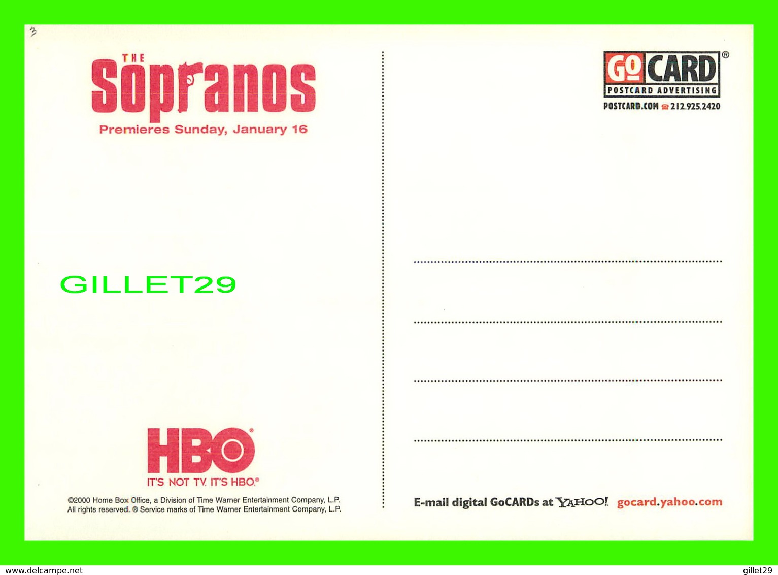 ADVERTISING, PUBLICITÉ - CHRISTOPHER, " THE SOPRANOS ", FAMILY REDEFINED ON HBO - - Publicité