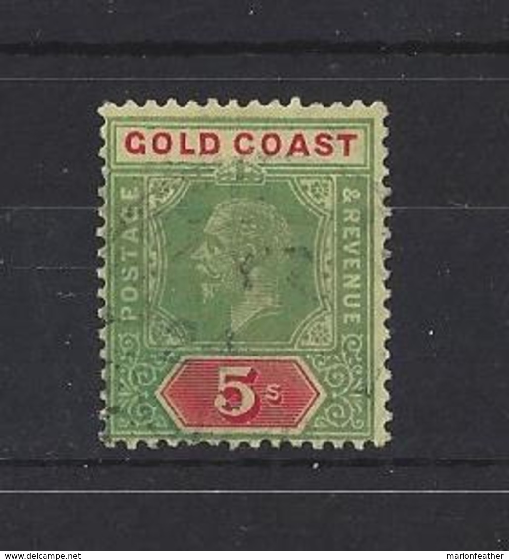 GOLD COAST.......KING GEORGE V.(1910-36)....5/-....SG82e...(CAT £160.)..FU.. - Gold Coast (...-1957)