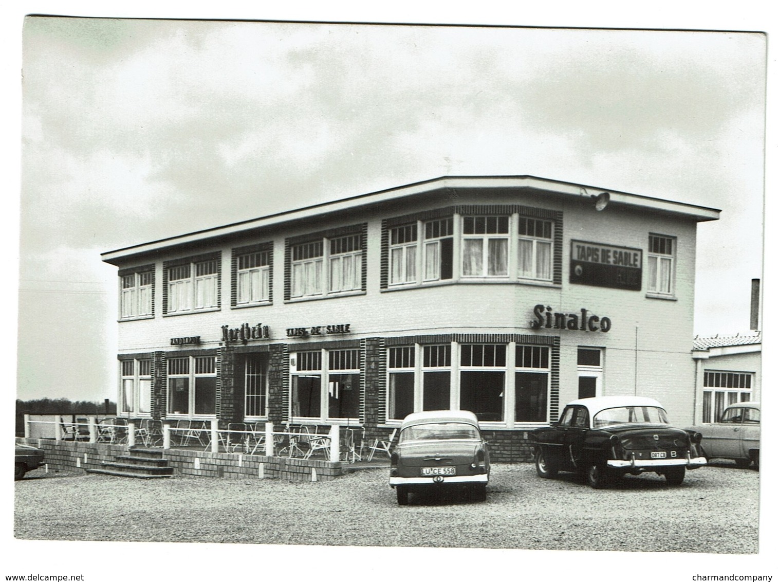 Carte Photo Hôtel-Restaurant Tapis De Sable / Zandtapijt - Chaussée De Liège - Brustem - Photo J. Maes -  2 Scans - Sint-Truiden