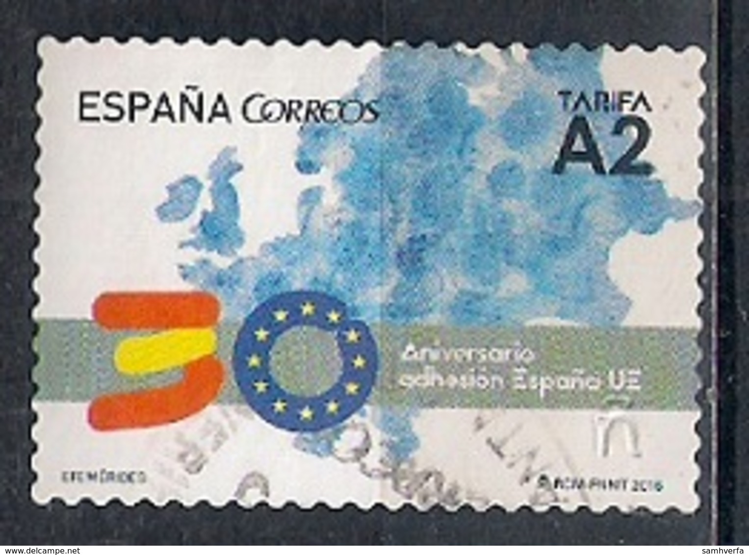 Spain 2016 - The 30th Anniversary Of Spain As Member State Of The European Union - Usados