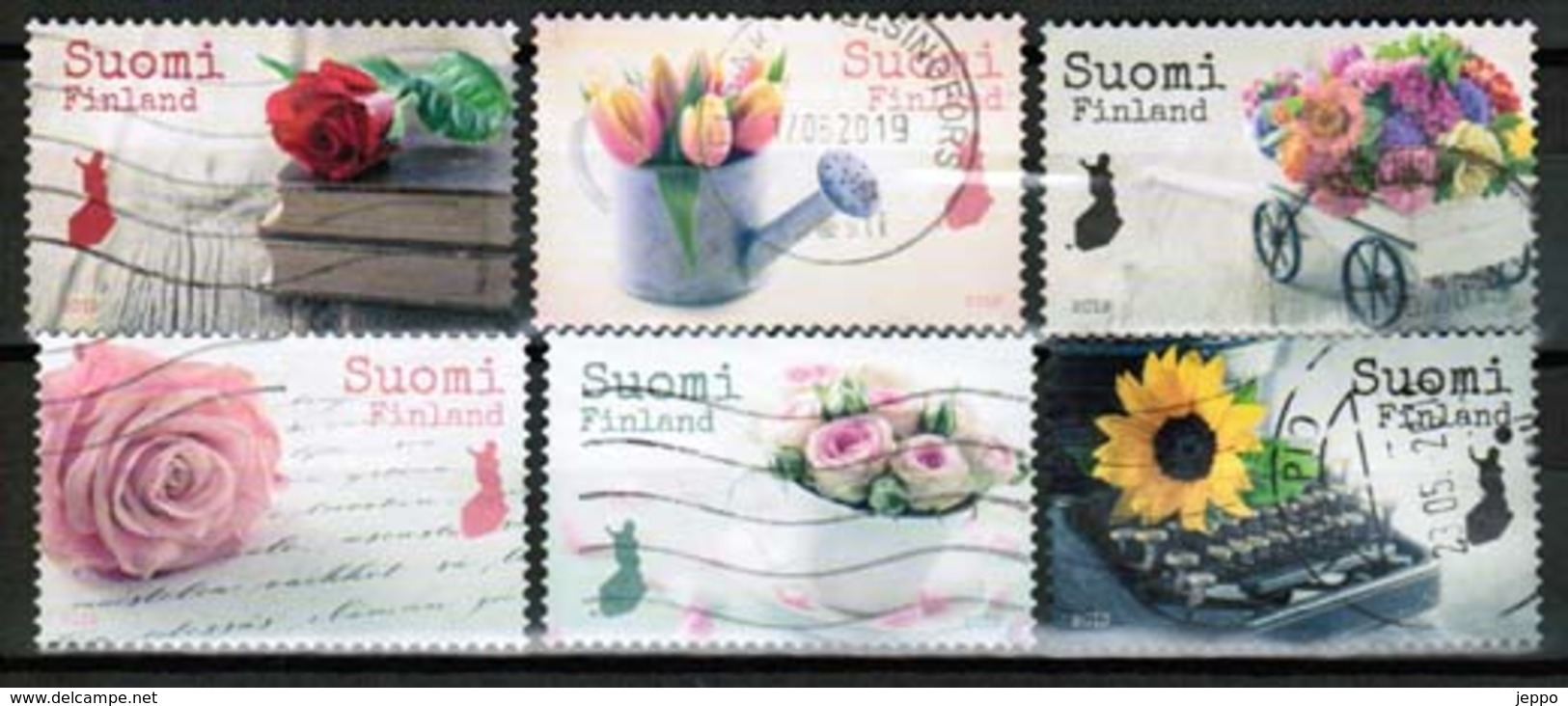 2019 Finland, Say It With Flowers, Complete Used Set. - Usados