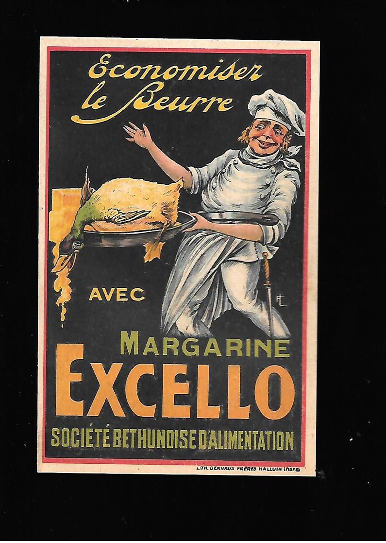 C.P.A. PUBLICITAIRE DE LA MARGARINE EXCELLO. - Publicidad